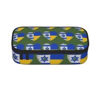 FHIZOAL Trousse à crayons Israël et Ukraine pour papeterie, grande capacité, pour enseignant, université, travail, Noir , One Size, Classique