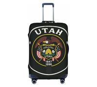 FHIZOAL Utah State Housse de protection élastique anti-rayures pour valise de voyage anti-poussière pour bagages de 45,7 à 81,3 cm, blanc, M, Classique