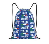 FHIZOAL Viens On, Vestes Bleues Sacs à Cordon Imperméable Sports String Sacs à Dos Léger Yoga Entraînement Natation Voyage, Noir , S, Décontracté