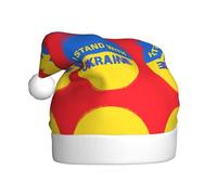 FHIZOAL With Ukraine Chapeau décoratif de Noël pour adulte Chapeau festif en peluche doux et léger Fête du Nouvel An Vacances