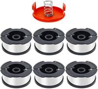 fhjwqronte Bobine de pour coupe-bordure, pour remplacement de ligne d'herbe | à alimentation automatique Blackdecker Af-100, 30 pieds, 0.065, paquet de 6