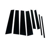 fhjwqronte Poteaux de pilier polis noir brillant, pour BMW X5 E70 2007 | 2013, autocollant de colonne BC for revêtement d'habillage de fenêtre, 8 pièces