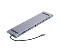 Fhkpsqkcn Adaptateur USB C pour ordinateur portable de type C avec port 4K pour lecteur de cartes, port de données 100 W, charge 2 ports USB 3.0