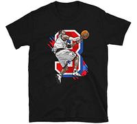 FHKQMLFQ Allen Iverson Philadelphia Sixers T-Shirts à Manches Courtes The Answer Sizes Black(Medium)