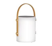 FHL easy! Bari Lampe de table solaire d'extérieur avec 1 LED 0,5 W 0,5 W RVB 3000 K 40 lm Blanc Intensité variable sur 3 niveaux avec bouton poussoir + télécommande RVB réglable sur 7 niveaux