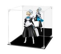 FHMIDIC Vitrine en acrylique - Figurines d'action transparentes avec dos miroir - Vitrine étanche à la poussière - Vitrine en verre alternative pour objets de collection, figurines, modèles, jouets