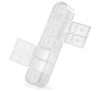 FHORAIN Pilulier Hebdomadaire Extra Large 2 Fois par Jour, 7 Jours AM/PM, 14 Compartiments, avec Étiquettes Permanentes, Résistant à la Décoloration, pour Vitamines et Suppléments (Blanc)