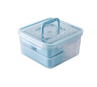fhrFDTUxf boîte à repas, Set di contenitori per il pranzo portatili indipendenti a prova perdite adatti al microonde Bento Bo(Blue a)