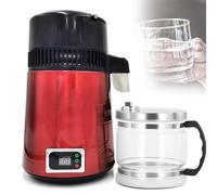 FHRKA Distillateur d;Eau 750 W, récipient en Verre et Acier Inoxydable 304 avec Affichage numérique, distillateur d;Eau Pure 4 L