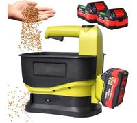 FHRKA Épandeur d;Engrais portatif, épandeur de semences de Gazon électrique sans Fil de 5,5 L, épandeur de sel à débit Variable alimenté par 2 Batteries de 4,0 Ah