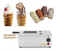 FHRKA Four à cheminée Professionnel pour gâteaux et Petits Pains, 1500 W, avec 2 Rouleaux de Cuisson, température réglable de 50 °C à 300 °C.