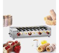 FHRKA Four à gâteaux cheminée 6000 W, Machine à Cake pops électrique Professionnelle à 8 Rouleaux, contrôle de température indépendant et réglable