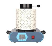 FHRKA Four de Fusion électrique à Or, 1150℃ / 2102 ℉, Machine à Fusion numérique Automatique avec creuset en Graphite (White 5kg)