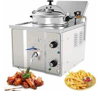 FHRKA Friteuse électrique de comptoir à Pression - Friteuse Commerciale en Acier Inoxydable pour Poulet et Poisson - Grande cuve à Huile pour Restaurants et Snacks