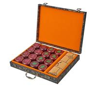 FHRKA Jeu d'échecs Chinois en Palissandre - Jeu de société Traditionnel Xiangqi - Jeu de stratégie éducatif avec boîte et échiquier en Cuir (48cm/1.88in)