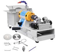 FHRKA Kindevieft Jewelry Scie lapidaire pour Couper des Roches Équipement lapidaire de Bricolage, Mini scies à Table Meuleuse Machine à polir 800-10000r / Min avec Arbre Flexible