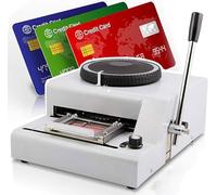 FHRKA Machine à Embosser Les Cartes d;identité, Machine à Embosser Manuelle de Cartes PVC 72 caractères pour la création de Cartes VIP, de Cartes de Membre et de Cartes de contrôle d;accès