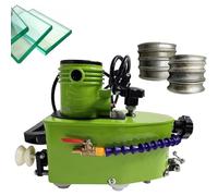 FHRKA Machine à Rectifier Les Bords, Machine à meuler Les Coins d'art en Verre diamanté Bricolage, Machine à polir Les Bords pour Avion, Courbe (Green)