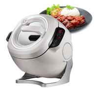 FHRKA Machine de Cuisson Automatique, Wok de Cuisson Automatique 6L pour Riz Frit, Robot culinaire Professionnel, avec Rotation et Chauffage 3D multidirectionnel (220v/2000w)