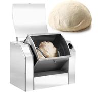 FHRKA Mélangeur de pâte 1,1 KW/1,5 KW, mélangeur de pétrissage électrique Commercial en Acier Inoxydable, Grand Horizontal entièrement Automatique (8kg)