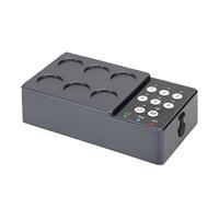 FHRKA Mélangeur de pigments Blender à 6 Trous, agitateur magnétique de pigments 2500 mAh, réglable sur 3 Vitesses, pour Vernis à Ongles et Encre de Tatouage Grise (Black)
