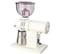 FHRKA Moulin à café électrique, Machine à café Automatique à meules, broyeur de Grains de café, Machine à moudre Le café en Grains, 10 Niveaux (White)