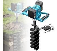FHRKA Pelle électrique de Trou de Poteau de 1200 W, tarière de Poteau de clôture sans Fil, Direction Avant et arrière, tarière de Terre pour la Plantation de Jardin(40m)
