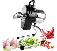 FHRKA Robot culinaire électrique pour légumes, 6000 TR/Min, en Acier Inoxydable Robuste, avec Hachoir et trancheuse à oignons Verts Professionnelle. (110LK)