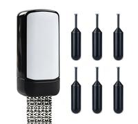 FHRYNA Lot de 1 Tampon Rouleur de Protection des Données + 6 Recharges d'Encre - Cachet de Confidentialité Anti-Vol d'Identité - Pour Masquer Infos Personnelles sur Papier, Enveloppes, Étiquettes