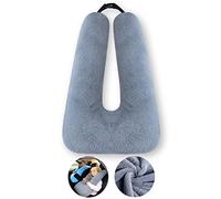 FHSGGP Travel Pillow Car Pillow Kid Car Sleeping The Sleeping Aid for Adults and Kids on Road Trips Kids Travel Pillow Gray