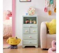 FHSLKXIM 5-Drawer Storage Cabinet with Open Shelf,Space-Saving Bedroom Organizer for Clothes and Essentials,Color1,40 * 30 * 90cm