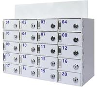 FHSLKXIM Acrylic Phone Storage Cabinet - Wall-Mounted Cell Phone Locker Box with Door Locks & Keys Secure Phone for Offices Schools and Events,60