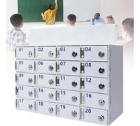 FHSLKXIM Acrylic Wall-Mounted Cell Phone Locker Box with Keys - Mobile Phone Storage Cabinet for Classrooms - Secure for Pocket Cellphones & Devices,80Slots