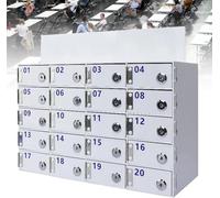FHSLKXIM Acrylic Wall-Mounted Mobile Phone Locker Cell Phone Storage Cabinet Secure for Phones Pocket Chart Storage Box Ideal for Offices and Schools,25Slots