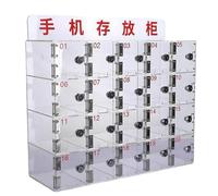 FHSLKXIM Acrylic Wall Mounted Mobile Phone Storage Cabinet with Key Lock for Home and School Organization 25 Grids,25grids