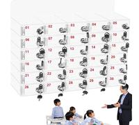 FHSLKXIM Cell Phone Lock Box with Door Locks and Keys - Wall-Mounted Acrylic Pocket Locker for Office School Classroom Factory - Phones Storage Cabinet,30slots