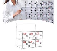 FHSLKXIM Cell Phone Locker Box for Classroom - Clear Acrylic 40 Grids Cell Phone Storage Cabinet with Door Locks for Classrooms,Meeting Rooms,Workshops,Gyms,6 Slot,18X10X10cm Large Size