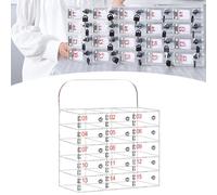 FHSLKXIM Cell Phone Locker Box for Classroom - Clear Acrylic 40 Grids Cell Phone Storage Cabinet with Door Locks for Classrooms,Meeting Rooms,Workshops,Gyms,15 Slot,18X10X5cm Small Size