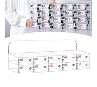 FHSLKXIM Cell Phone Locker Box for Classroom - Clear Acrylic 40 Grids Cell Phone Storage Cabinet with Door Locks for Classrooms,Meeting Rooms,Workshops,Gyms,10 Slot,18X10X5cm Small Size