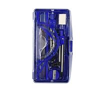 FHSLKXIM Compas Compas Professionnel Portable Rapporteur De Précision Dessin Triangle Gomme Compas Ensemble Math Gomme Règle pour Étudiants Fournitures Scolaires Outils De Mesure，A
