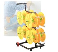 FHSLKXIM Dévidoir De Bobines De Fil, Chariot Distributeur De Câbles À roulettes, Dérouleur De Câbles, pour Chantiers Et Installations Électriques Domestiques Multi-Câbles, 49 X 74 X 90 Cm