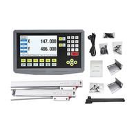 FHSLKXIM Encodeur Linéaire, Afficheur Numérique LCD 2 Axes, 9 Langues, 2 Encodeurs À Échelle Linéaire 50-800 Mm, Règle À Graduer, Encodeur À Lecture Numérique pour Tour Et Fraiseuse.