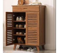 FHSLKXIM Meuble De Rangement avec Porte Coulissante Et Étagère À Épices pour Cuisine, Salle À Manger, Salle De Bain, Salon, sans Perçage, Montage Mural, Tiroirs, Marron, 50 X 13 X 35,4 Po