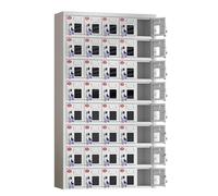 FHSLKXIM Phone Lock Box,Stainless Steel Mobile Phone Storage Cabinet for Students and Employees,Secure Freestanding Design with Slots and Independent Locks,12 Slots