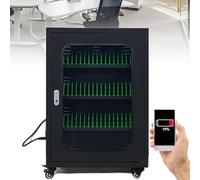 FHSLKXIM Portable Cell Phone Charging Station Locker with Wheels & Combination Lock Secure Storage Cabinet for Business School and Events,50Slots