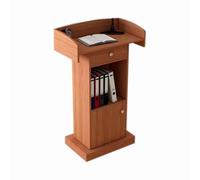 FHSLKXIM Pupitre sur Pied, Pupitre Mobile, Pupitre en Bois, Pupitre De Conférence, Table Inclinée, avec Armoire Verrouillable, pour Séminaires, Familles, Écoles, B
