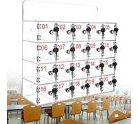 FHSLKXIM Secure Cell Phone Storage Locker Box with Wall Mounted Pocket Cabinet 25 Slots Key Locks for Classroom and Office Use,20slots,One Size