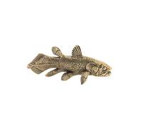 FHSLKXIM Statuette Miniature De Cœlacanthe en Laiton, Sculpture Réaliste De Poisson des Profondeurs, Ornement De Bureau, Accessoire De Décoration pour La Maison, Bonsaï Ou Micro-Paysage.