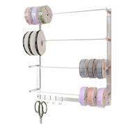 FHSLKXIM Support Mural Multifonctionnel À 4 Niveaux pour Rubans, Bobines De Fil/Papier pour Ranger Fils À Coudre Et À Broder.