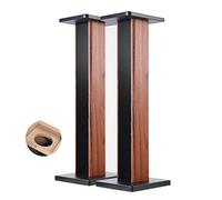 FHSLKXIM Supports D'Enceintes Universels en Bois, Paire De Trépieds De Sol avec Base Remplie De Sable pour Une Meilleure Qualité Sonore, Couleur Bois, 24 X 28 X 90 Cm